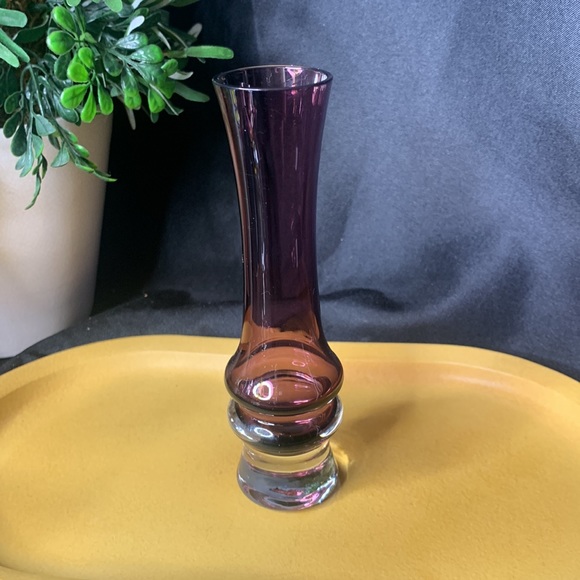 Vintage Amber and amethyst blown glass bud vase collection - Picture 8 of 15